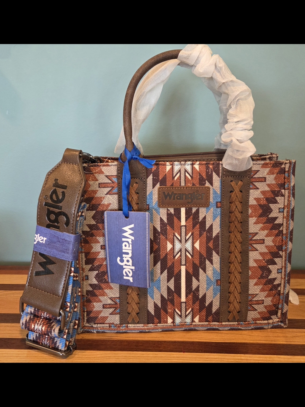 Wrangler Aztec-Pattern Tote Bag (NWT)
